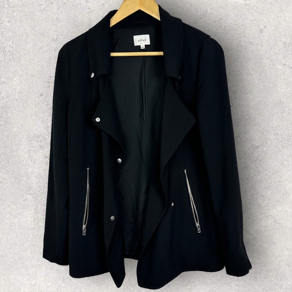 Aritzia Wilfred Mayet Jacket Black Size Small Relax Fit Japanese Fabric Minimal - Picture 5 of 14